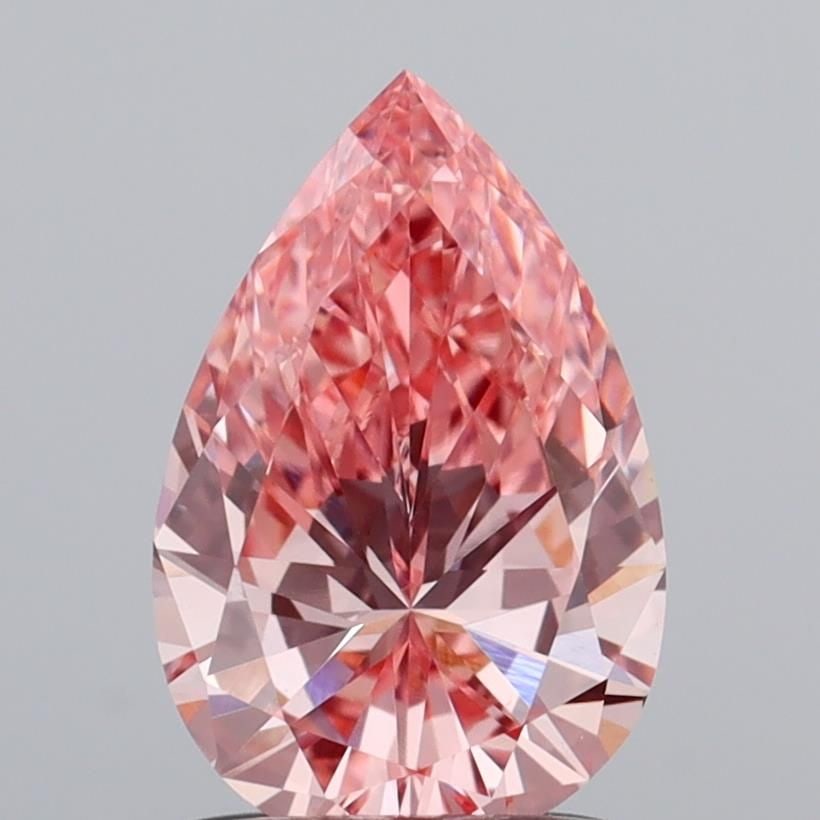 Loose Diamond - PEAR 1.02ct Fancy Vivid Pink VS1: Loose Diamond - PEAR 1.02ct Fancy Vivid Pink VS1 Source: This is a real non-mined Diamond that has been grown in a lab Shape: PEAR Carats: 1.02 Color: Fancy Vivid Pink Certification: IGI Video: