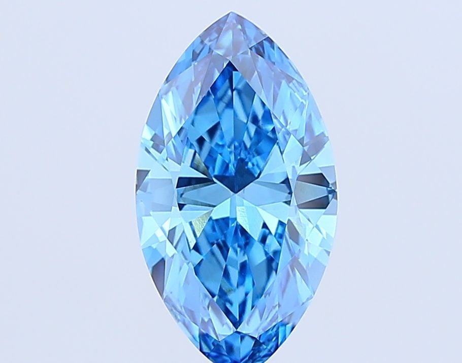 Loose Diamond - MARQUISE 5.14ct Fancy Vivid Blue VS1: Loose Diamond - MARQUISE 5.14ct Fancy Vivid Blue VS1 Source: This is a real non-mined Diamond that has been grown in a lab Shape: MARQUISE Carats: 5.14 Color: Fancy Vivid Blue Certification: IGI Video