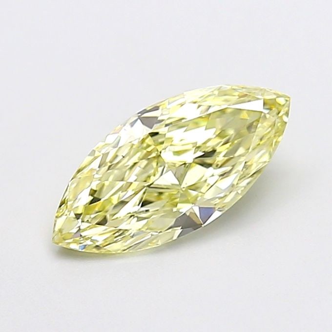 Loose Diamond - MARQUISE 1.42ct Fancy Light Yellow VS1: Loose Diamond - MARQUISE 1.42ct Fancy Light Yellow VS1 Source: This is a real non-mined Diamond that has been grown in a lab Shape: MARQUISE Carats: 1.42 Color: Fancy Light Yellow Certification: IGI V