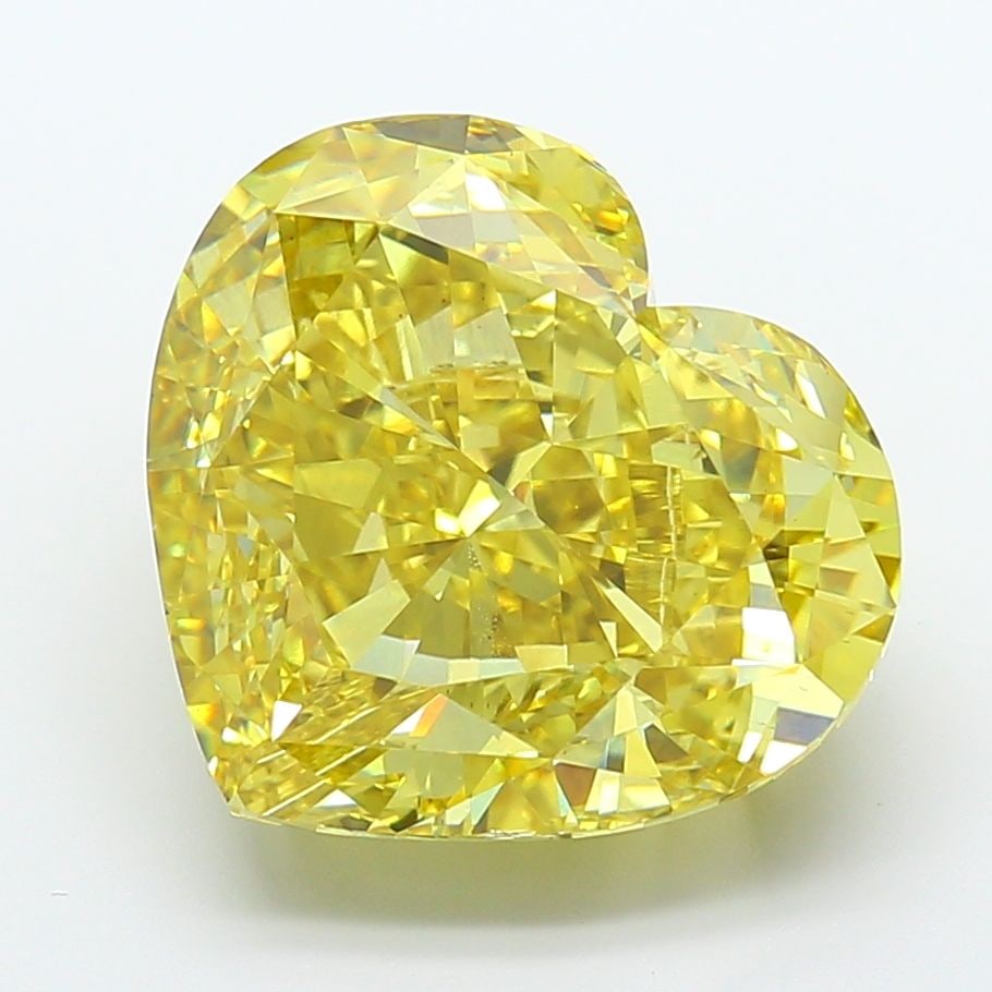 Loose Diamond - HEART 20.06ct Fancy Vivid Yellow VS1: Loose Diamond - HEART 20.06ct Fancy Vivid Yellow VS1 Source: This is a real non-mined Diamond that has been grown in a lab Shape: HEART Carats: 20.06 Color: Fancy Vivid Yellow Certification: IGI Video