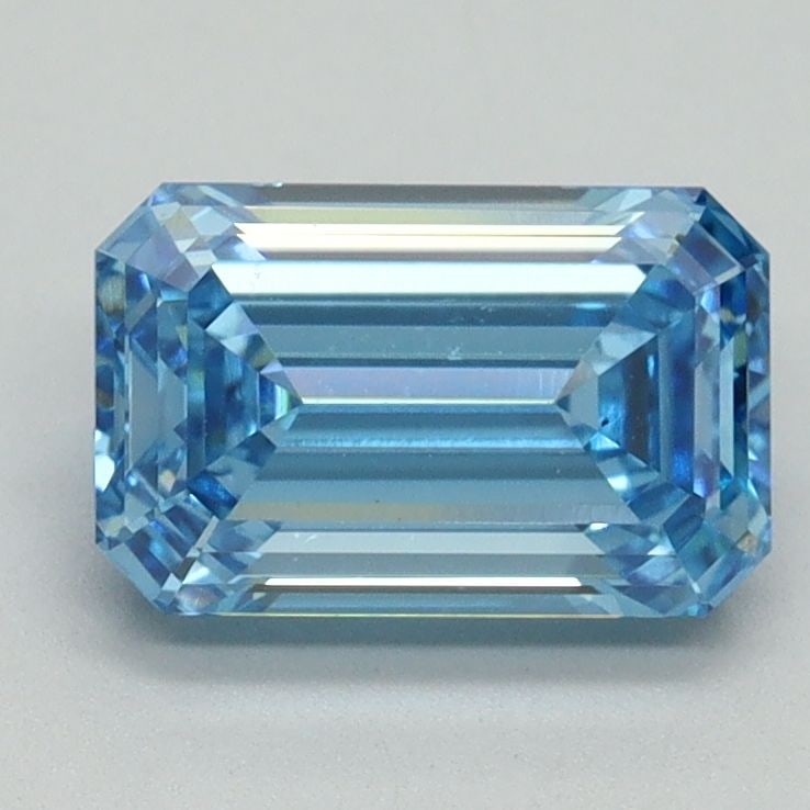 Loose Diamond - EMERALD 1.57ct Fancy Vivid Blue VS1: Loose Diamond - EMERALD 1.57ct Fancy Vivid Blue VS1 Source: This is a real non-mined Diamond that has been grown in a lab Shape: EMERALD Carats: 1.57 Color: Fancy Vivid Blue Certification: IGI Video: