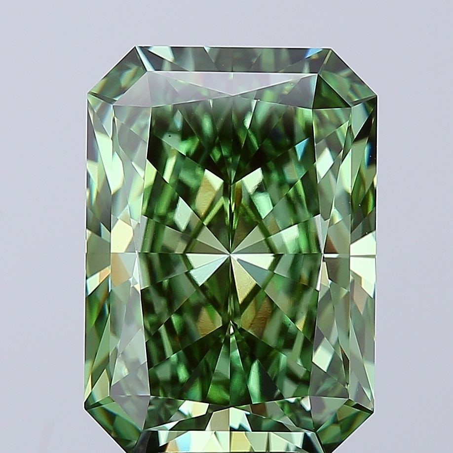 Loose Diamond - RADIANT 8.03ct Fancy Vivid Green VS1: Loose Diamond - RADIANT 8.03ct Fancy Vivid Green VS1 Source: This is a real non-mined Diamond that has been grown in a lab Shape: RADIANT Carats: 8.03 Color: Fancy Vivid Green Certification: IGI Video