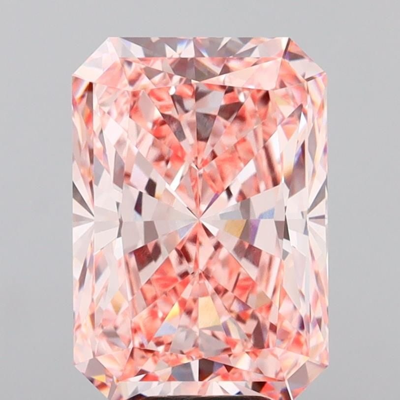 Loose Diamond - RADIANT 10.01ct Fancy Vivid Pink VVS1: Loose Diamond - RADIANT 10.01ct Fancy Vivid Pink VVS1 Source: This is a real non-mined Diamond that has been grown in a lab Shape: RADIANT Carats: 10.01 Color: Fancy Vivid Pink Certification: IGI Vide