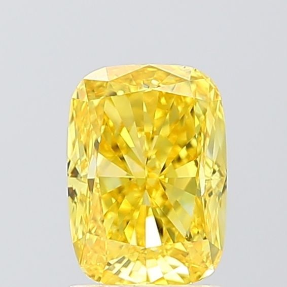 Loose Diamond - CUSHION MODIFIED 1.5ct Fancy Vivid Yellow VS2: Loose Diamond - CUSHION MODIFIED 1.5ct Fancy Vivid Yellow VS2 Source: This is a real non-mined Diamond that has been grown in a lab Shape: CUSHION MODIFIED Carats: 1.5 Color: Fancy Vivid Yellow Certif