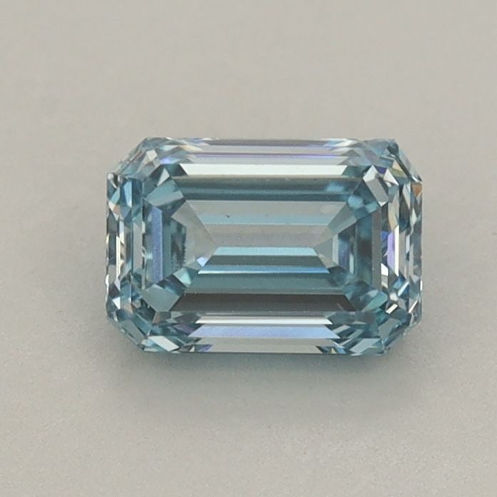 Loose Diamond - EMERALD 0.72ct Fancy Vivid Blue VS1: Loose Diamond - EMERALD 0.72ct Fancy Vivid Blue VS1 Source: This is a real non-mined Diamond that has been grown in a lab Shape: EMERALD Carats: 0.72 Color: Fancy Vivid Blue Certification: IGI Video: