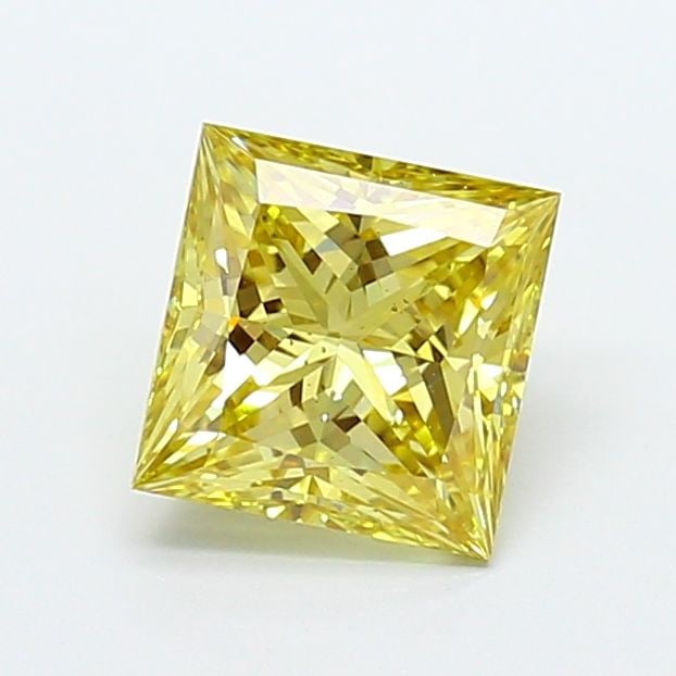 Loose Diamond - PRINCESS 1.54ct Fancy Intense Yellow VS2: Loose Diamond - PRINCESS 1.54ct Fancy Intense Yellow VS2 Source: This is a real non-mined Diamond that has been grown in a lab Shape: PRINCESS Carats: 1.54 Color: Fancy Intense Yellow Certification: I