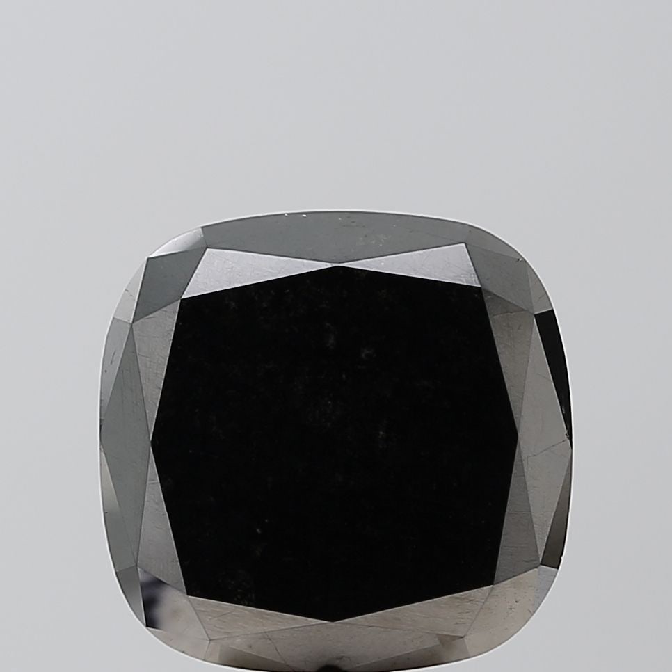 Loose Diamond - CUSHION BRILLIANT 6.52ct Black VVS2: Loose Diamond - CUSHION BRILLIANT 6.52ct Black VVS2 Source: This is a real non-mined Diamond that has been grown in a lab Shape: CUSHION BRILLIANT Carats: 6.52 Color: Black Certification: NONE Video: