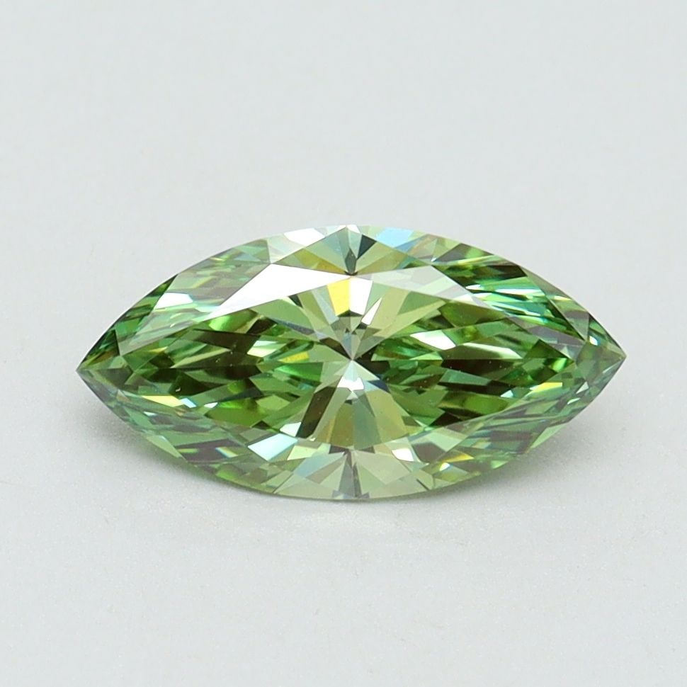 Loose Diamond - MARQUISE 1.02ct Fancy Vivid Green VS1: Loose Diamond - MARQUISE 1.02ct Fancy Vivid Green VS1 Source: This is a real non-mined Diamond that has been grown in a lab Shape: MARQUISE Carats: 1.02 Color: Fancy Vivid Green Certification: IGI Vid