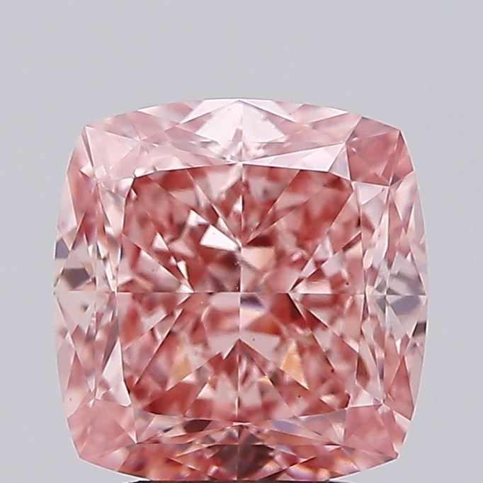 Loose Diamond - CUSHION MODIFIED 3.06ct Fancy Vivid Pink VS1: Loose Diamond - CUSHION MODIFIED 3.06ct Fancy Vivid Pink VS1 Source: This is a real non-mined Diamond that has been grown in a lab Shape: CUSHION MODIFIED Carats: 3.06 Color: Fancy Vivid Pink Certific