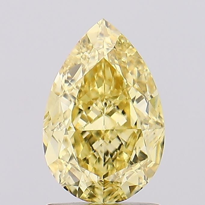 Loose Diamond - PEAR 1.59ct Fancy Intense Yellow VS2: Loose Diamond - PEAR 1.59ct Fancy Intense Yellow VS2 Source: This is a real non-mined Diamond that has been grown in a lab Shape: PEAR Carats: 1.59 Color: Fancy Intense Yellow Certification: IGI Video