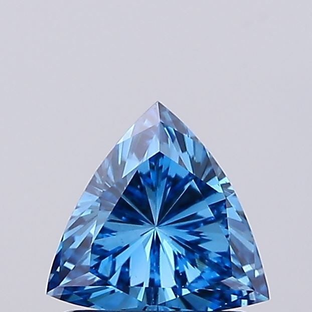 Loose Diamond - TRIANGULAR 0.64ct Fancy Vivid Blue VS1: Loose Diamond - TRIANGULAR 0.64ct Fancy Vivid Blue VS1 Source: This is a real non-mined Diamond that has been grown in a lab Shape: TRIANGULAR Carats: 0.64 Color: Fancy Vivid Blue Certification: IGI V