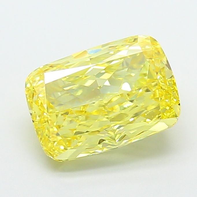 Loose Diamond - CUSHION MODIFIED 4.01ct Fancy Vivid Yellow VS1: Loose Diamond - CUSHION MODIFIED 4.01ct Fancy Vivid Yellow VS1 Source: This is a real non-mined Diamond that has been grown in a lab Shape: CUSHION MODIFIED Carats: 4.01 Color: Fancy Vivid Yellow Cert