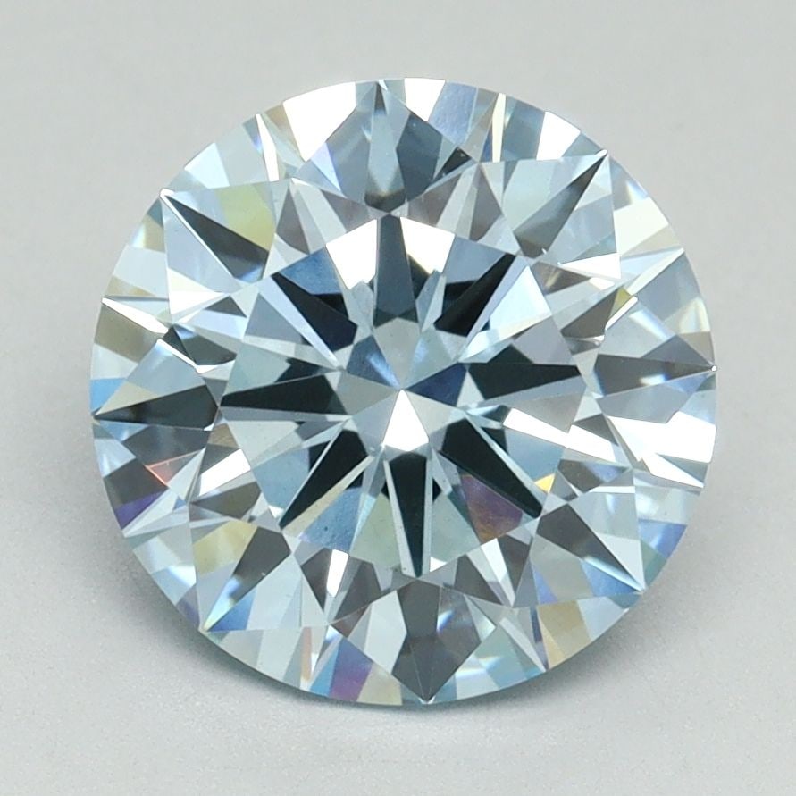 Ideal Loose Diamond - ROUND 3.01ct Fancy Vivid Blue VS1: Ideal Loose Diamond - ROUND 3.01ct Fancy Vivid Blue VS1 Source: This is a real non-mined Diamond that has been grown in a lab Shape: ROUND Carats: 3.01 Color: Fancy Vivid Blue Certification: IGI Video