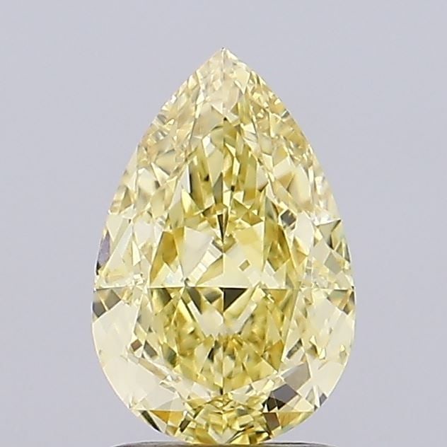 Loose Diamond - PEAR 1.56ct Fancy Intense Yellow VVS2: Loose Diamond - PEAR 1.56ct Fancy Intense Yellow VVS2 Source: This is a real non-mined Diamond that has been grown in a lab Shape: PEAR Carats: 1.56 Color: Fancy Intense Yellow Certification: IGI Vide