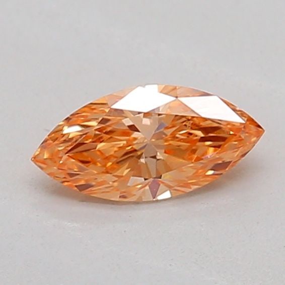 Loose Diamond - MARQUISE 0.22ct Fancy Intense Pinkish Orange VS1: Loose Diamond - MARQUISE 0.22ct Fancy Intense Pinkish Orange VS1 Source: This is a real non-mined Diamond that has been grown in a lab Shape: MARQUISE Carats: 0.22 Color: Fancy Intense Pinkish Orange 