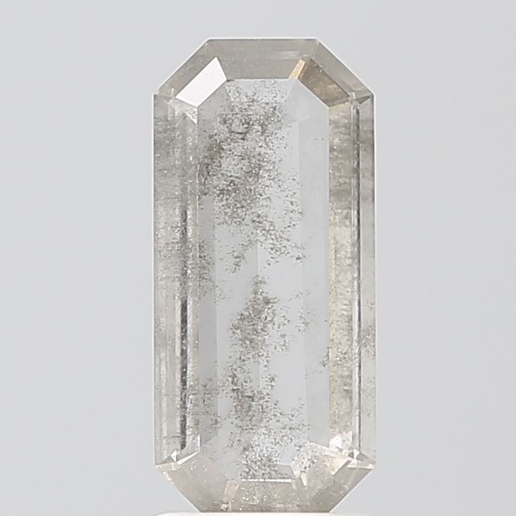 Loose Diamond - EMERALD 1.45ct Salt and Pepper I1: Loose Diamond - EMERALD 1.45ct Salt and Pepper I1 Source: This is a real non-mined Diamond that has been grown in a lab Shape: EMERALD Carats: 1.45 Color: Salt and Pepper Certification: NONE Video: