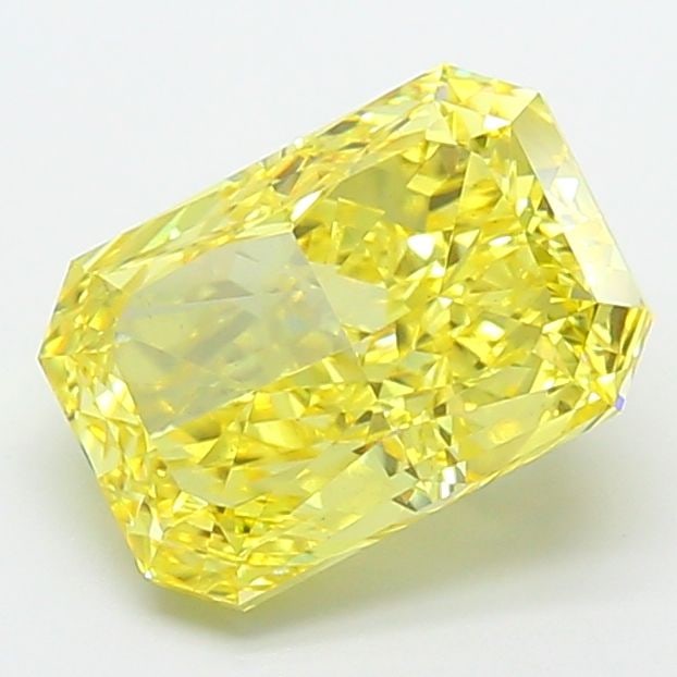 Loose Diamond - RADIANT 5.02ct Fancy Vivid Yellow VS1: Loose Diamond - RADIANT 5.02ct Fancy Vivid Yellow VS1 Source: This is a real non-mined Diamond that has been grown in a lab Shape: RADIANT Carats: 5.02 Color: Fancy Vivid Yellow Certification: IGI Vid
