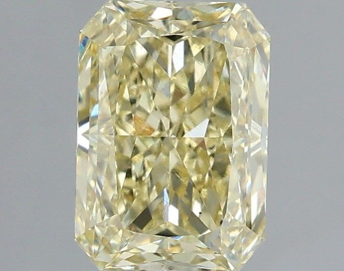 Loose Diamond - RADIANT 1.55ct Fancy Light Yellow VS1: Loose Diamond - RADIANT 1.55ct Fancy Light Yellow VS1 Source: This is a real non-mined Diamond that has been grown in a lab Shape: RADIANT Carats: 1.55 Color: Fancy Light Yellow Certification: IGI Vid