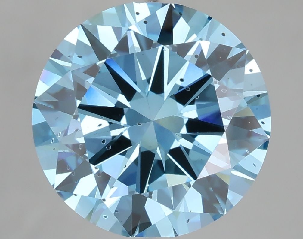 Loose Diamond - ROUND 4.0ct Fancy Vivid Blue SI2: Loose Diamond - ROUND 4.0ct Fancy Vivid Blue SI2 Source: This is a real non-mined Diamond that has been grown in a lab Shape: ROUND Carats: 4.0 Color: Fancy Vivid Blue Certification: IGI Video: