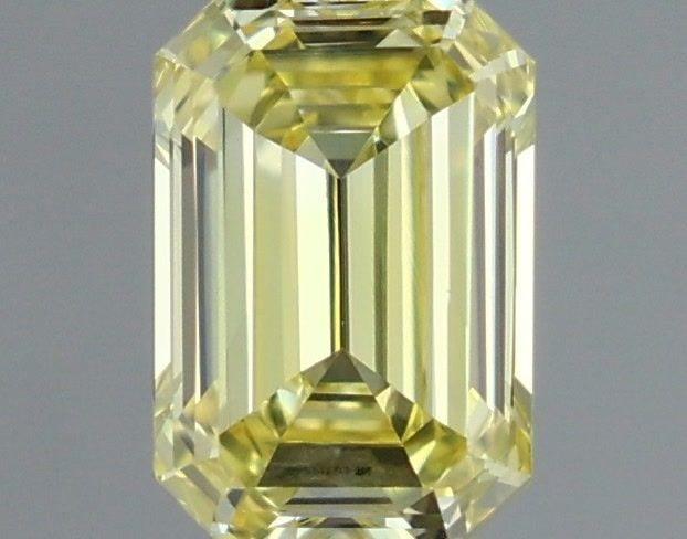 Loose Diamond - EMERALD 0.71ct Fancy Intense Yellow VS1: Loose Diamond - EMERALD 0.71ct Fancy Intense Yellow VS1 Source: This is a real non-mined Diamond that has been grown in a lab Shape: EMERALD Carats: 0.71 Color: Fancy Intense Yellow Certification: IGI
