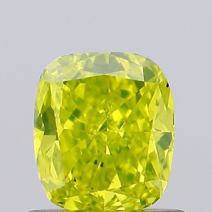 Loose Diamond - CUSHION BRILLIANT 0.65ct Fancy Vivid Yellow VS2: Loose Diamond - CUSHION BRILLIANT 0.65ct Fancy Vivid Yellow VS2 Source: This is a real non-mined Diamond that has been grown in a lab Shape: CUSHION BRILLIANT Carats: 0.65 Color: Fancy Vivid Yellow Ce