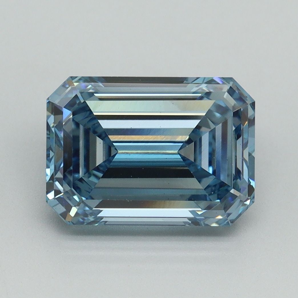 Loose Diamond - EMERALD 3.17ct Fancy Intense Blue VS1: Loose Diamond - EMERALD 3.17ct Fancy Intense Blue VS1 Source: This is a real non-mined Diamond that has been grown in a lab Shape: EMERALD Carats: 3.17 Color: Fancy Intense Blue Certification: IGI Vid