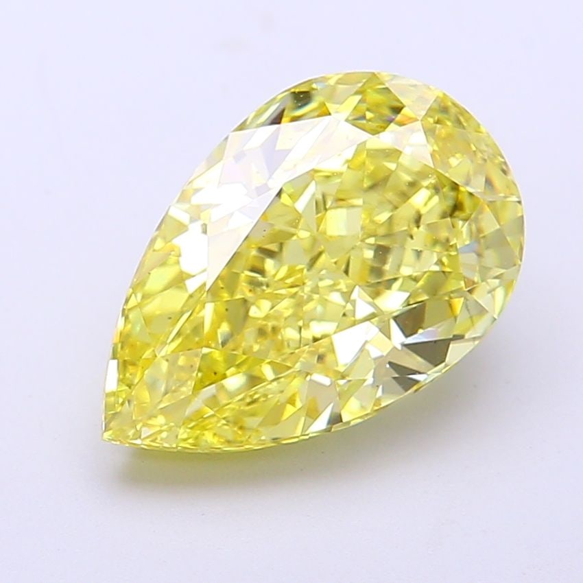 Loose Diamond - PEAR 4.0ct Fancy Vivid Yellow VS2: Loose Diamond - PEAR 4.0ct Fancy Vivid Yellow VS2 Source: This is a real non-mined Diamond that has been grown in a lab Shape: PEAR Carats: 4.0 Color: Fancy Vivid Yellow Certification: IGI Video: