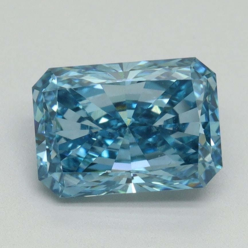 Loose Diamond - RADIANT 2.01ct Fancy Vivid Blue SI1: Loose Diamond - RADIANT 2.01ct Fancy Vivid Blue SI1 Source: This is a real non-mined Diamond that has been grown in a lab Shape: RADIANT Carats: 2.01 Color: Fancy Vivid Blue Certification: IGI Video: