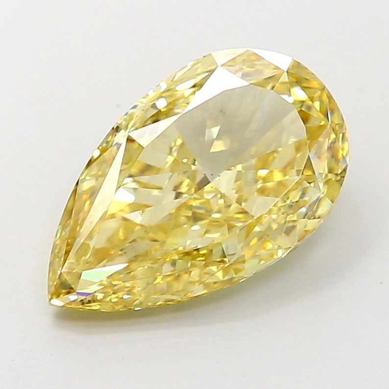 Loose Diamond - PEAR 5.02ct Fancy Yellow VS1: Loose Diamond - PEAR 5.02ct Fancy Yellow VS1 Source: This is a real non-mined Diamond that has been grown in a lab Shape: PEAR Carats: 5.02 Color: Fancy Yellow Certification: IGI Video:
