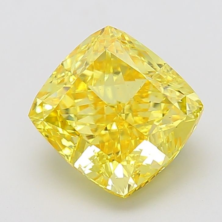 Loose Diamond - CUSHION MODIFIED 6.0ct Fancy Vivid Yellow VS2: Loose Diamond - CUSHION MODIFIED 6.0ct Fancy Vivid Yellow VS2 Source: This is a real non-mined Diamond that has been grown in a lab Shape: CUSHION MODIFIED Carats: 6.0 Color: Fancy Vivid Yellow Certif