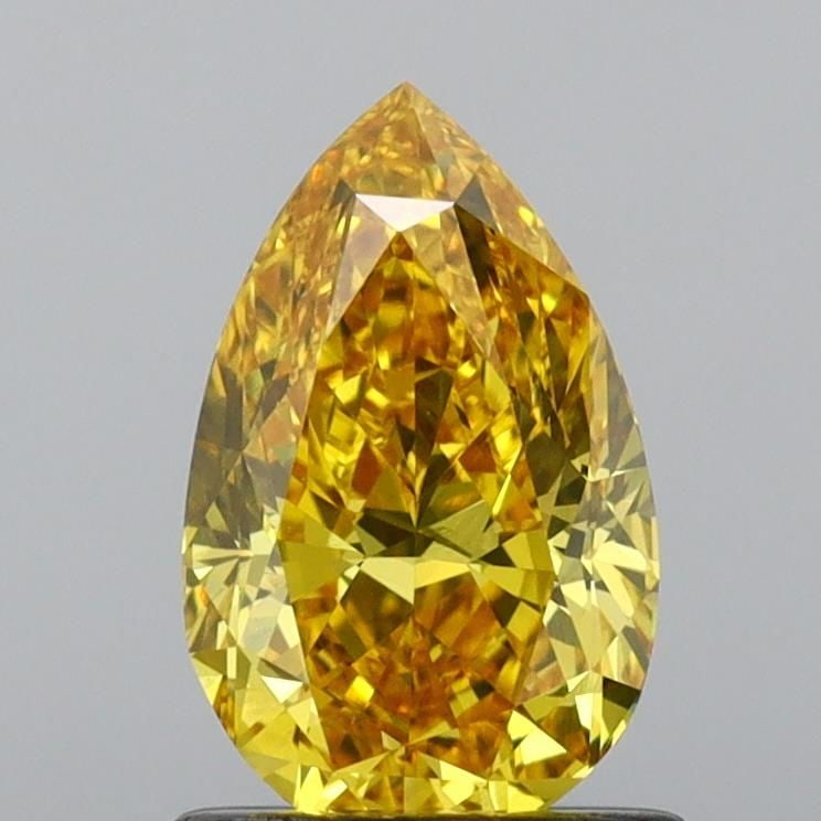 Loose Diamond - PEAR 1.3ct Fancy Vivid Yellow VS1: Loose Diamond - PEAR 1.3ct Fancy Vivid Yellow VS1 Source: This is a real non-mined Diamond that has been grown in a lab Shape: PEAR Carats: 1.3 Color: Fancy Vivid Yellow Certification: IGI Video: