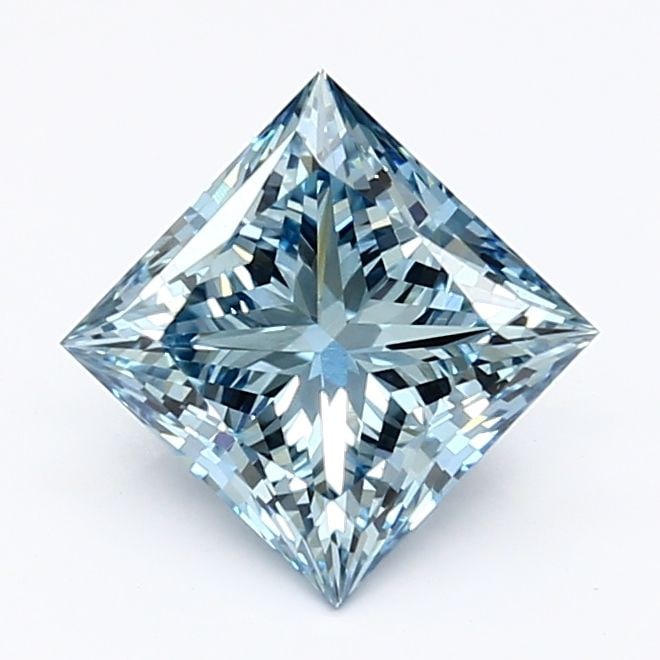 Loose Diamond - PRINCESS 1.4ct Fancy Vivid Blue VS1: Loose Diamond - PRINCESS 1.4ct Fancy Vivid Blue VS1 Source: This is a real non-mined Diamond that has been grown in a lab Shape: PRINCESS Carats: 1.4 Color: Fancy Vivid Blue Certification: IGI Video: