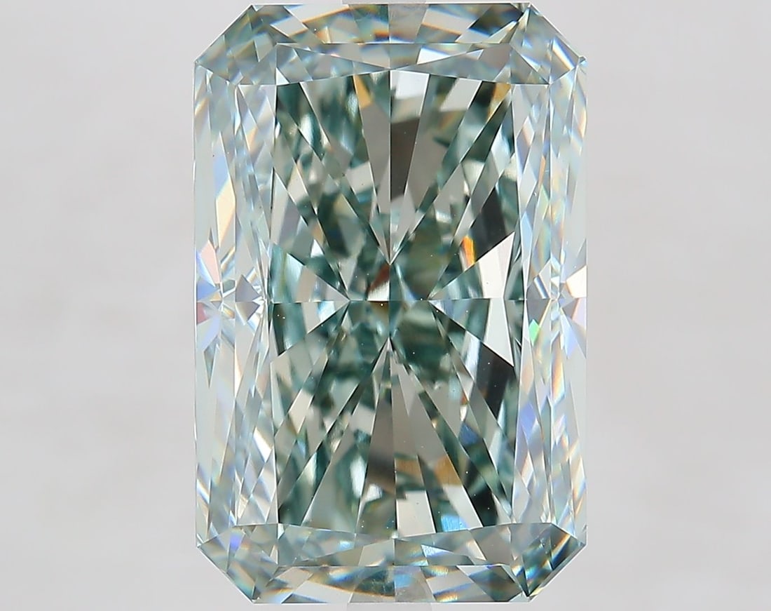 Loose Diamond - RADIANT 10.55ct Fancy Green VVS2: Loose Diamond - RADIANT 10.55ct Fancy Green VVS2 Source: This is a real non-mined Diamond that has been grown in a lab Shape: RADIANT Carats: 10.55 Color: Fancy Green Certification: IGI Video: