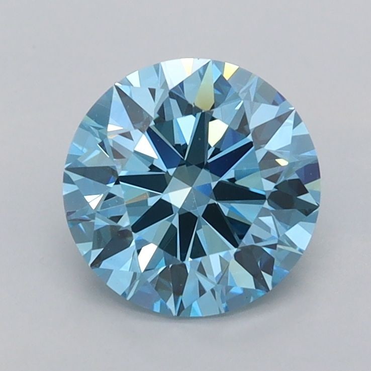 Ideal Loose Diamond - ROUND 1.26ct Fancy Vivid Blue VVS2: Ideal Loose Diamond - ROUND 1.26ct Fancy Vivid Blue VVS2 Source: This is a real non-mined Diamond that has been grown in a lab Shape: ROUND Carats: 1.26 Color: Fancy Vivid Blue Certification: IGI Vide