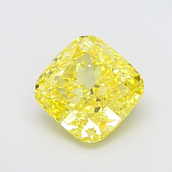 Loose Diamond - CUSHION MODIFIED 3.1ct Fancy Vivid Yellow VS2: Loose Diamond - CUSHION MODIFIED 3.1ct Fancy Vivid Yellow VS2 Source: This is a real non-mined Diamond that has been grown in a lab Shape: CUSHION MODIFIED Carats: 3.1 Color: Fancy Vivid Yellow Certif