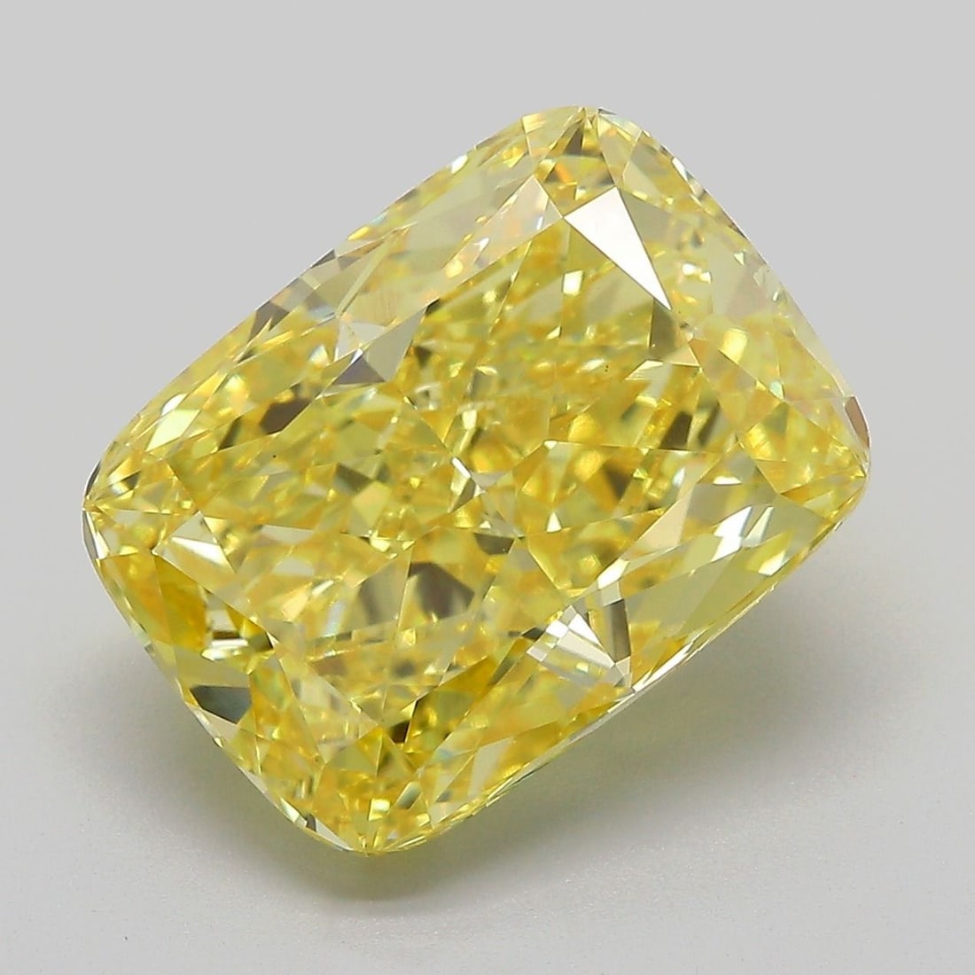 Loose Diamond - CUSHION MODIFIED 8.1ct Fancy Vivid Yellow VS1: Loose Diamond - CUSHION MODIFIED 8.1ct Fancy Vivid Yellow VS1 Source: This is a real non-mined Diamond that has been grown in a lab Shape: CUSHION MODIFIED Carats: 8.1 Color: Fancy Vivid Yellow Certif