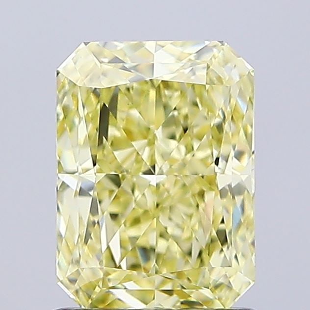 Loose Diamond - RADIANT 1.31ct Fancy Yellow VVS2: Loose Diamond - RADIANT 1.31ct Fancy Yellow VVS2 Source: This is a real non-mined Diamond that has been grown in a lab Shape: RADIANT Carats: 1.31 Color: Fancy Yellow Certification: IGI Video:
