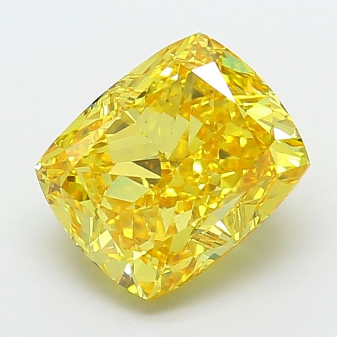 Loose Diamond - CUSHION MODIFIED 5.01ct Fancy Vivid Yellow VS2: Loose Diamond - CUSHION MODIFIED 5.01ct Fancy Vivid Yellow VS2 Source: This is a real non-mined Diamond that has been grown in a lab Shape: CUSHION MODIFIED Carats: 5.01 Color: Fancy Vivid Yellow Cert
