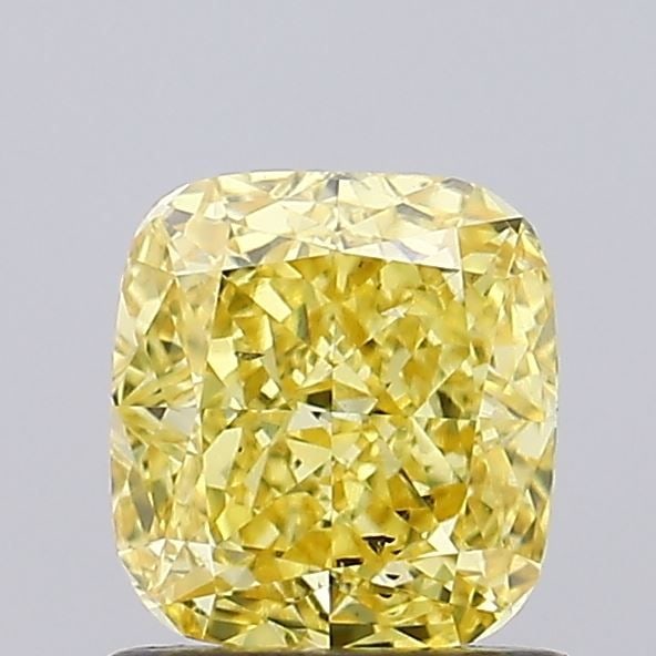 Loose Diamond - CUSHION MODIFIED 1.01ct Fancy Vivid Yellow SI1: Loose Diamond - CUSHION MODIFIED 1.01ct Fancy Vivid Yellow SI1 Source: This is a real non-mined Diamond that has been grown in a lab Shape: CUSHION MODIFIED Carats: 1.01 Color: Fancy Vivid Yellow Cert