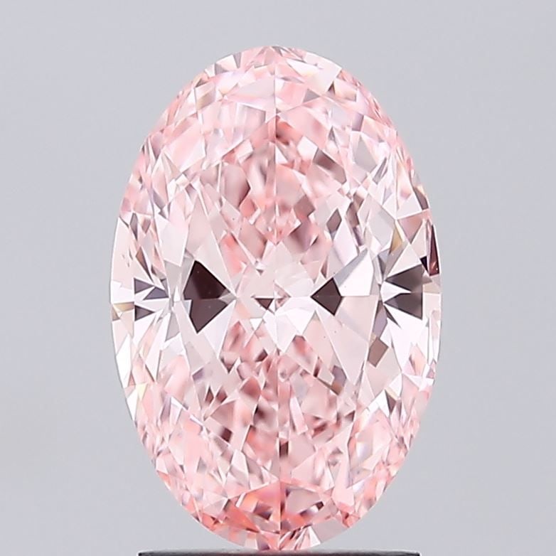 Loose Diamond - OVAL 2.51ct Fancy Vivid Pink VS1: Loose Diamond - OVAL 2.51ct Fancy Vivid Pink VS1 Source: This is a real non-mined Diamond that has been grown in a lab Shape: OVAL Carats: 2.51 Color: Fancy Vivid Pink Certification: IGI Video: