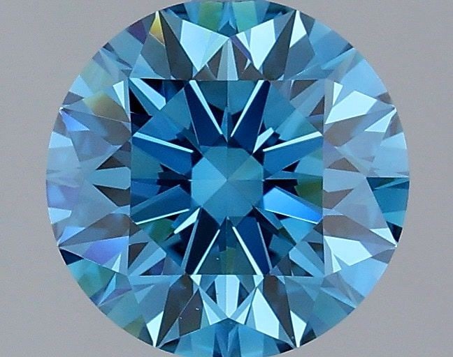 Loose Diamond - ROUND 1.55ct Fancy Vivid Blue VS1: Loose Diamond - ROUND 1.55ct Fancy Vivid Blue VS1 Source: This is a real non-mined Diamond that has been grown in a lab Shape: ROUND Carats: 1.55 Color: Fancy Vivid Blue Certification: IGI Video: