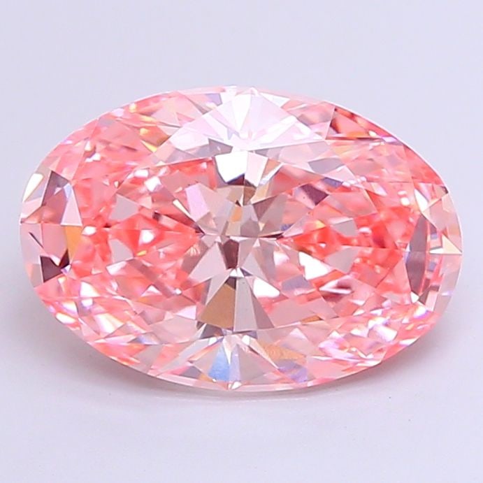 Loose Diamond - OVAL 3.9ct Fancy Vivid Pink VVS2: Loose Diamond - OVAL 3.9ct Fancy Vivid Pink VVS2 Source: This is a real non-mined Diamond that has been grown in a lab Shape: OVAL Carats: 3.9 Color: Fancy Vivid Pink Certification: IGI Video: