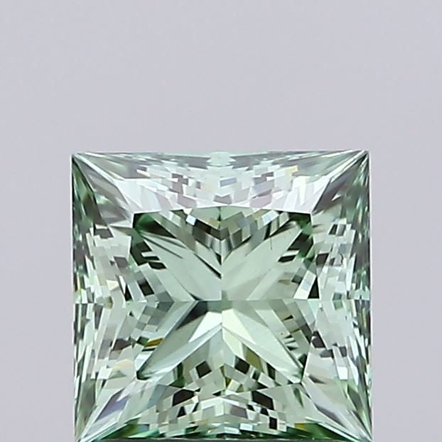 Loose Diamond - PRINCESS 1.27ct Fancy Vivid Green VS1: Loose Diamond - PRINCESS 1.27ct Fancy Vivid Green VS1 Source: This is a real non-mined Diamond that has been grown in a lab Shape: PRINCESS Carats: 1.27 Color: Fancy Vivid Green Certification: IGI Vid