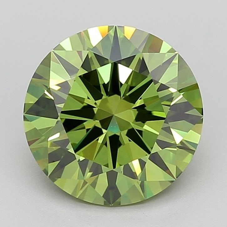 Ideal Loose Diamond - ROUND 4.0ct Fancy Vivid Green VVS2: Ideal Loose Diamond - ROUND 4.0ct Fancy Vivid Green VVS2 Source: This is a real non-mined Diamond that has been grown in a lab Shape: ROUND Carats: 4.0 Color: Fancy Vivid Green Certification: IGI Vide