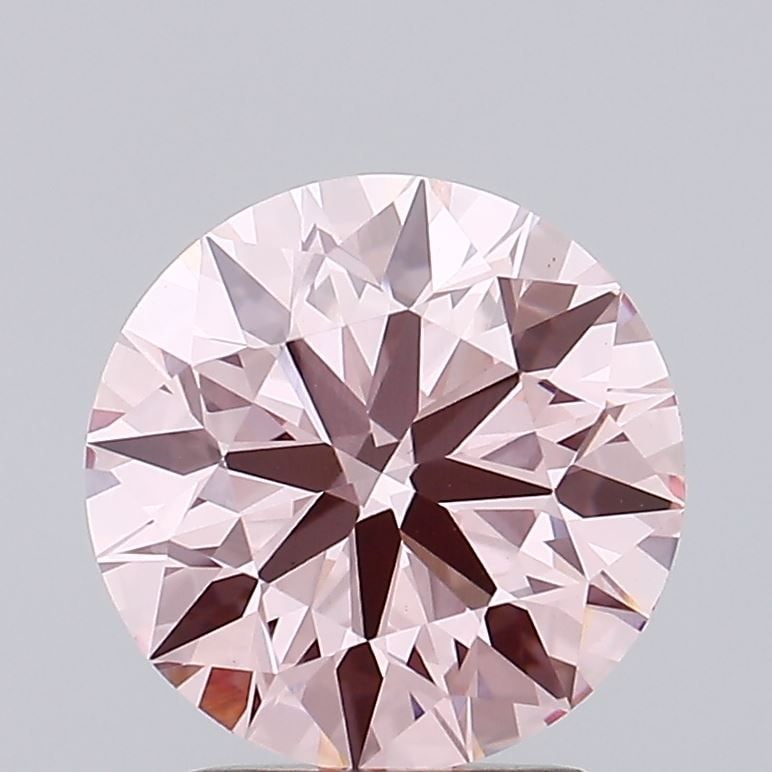 Ideal Loose Diamond - ROUND 2.43ct Fancy Vivid Pink VS1: Ideal Loose Diamond - ROUND 2.43ct Fancy Vivid Pink VS1 Source: This is a real non-mined Diamond that has been grown in a lab Shape: ROUND Carats: 2.43 Color: Fancy Vivid Pink Certification: IGI Video