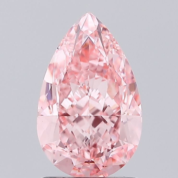 Loose Diamond - PEAR 2.02ct Fancy Vivid Pink VS1: Loose Diamond - PEAR 2.02ct Fancy Vivid Pink VS1 Source: This is a real non-mined Diamond that has been grown in a lab Shape: PEAR Carats: 2.02 Color: Fancy Vivid Pink Certification: IGI Video: