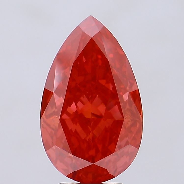 Loose Diamond - PEAR 6.54ct Fancy Vivid Red VS2: Loose Diamond - PEAR 6.54ct Fancy Vivid Red VS2 Source: This is a real non-mined Diamond that has been grown in a lab Shape: PEAR Carats: 6.54 Color: Fancy Vivid Red Certification: IGI Video: