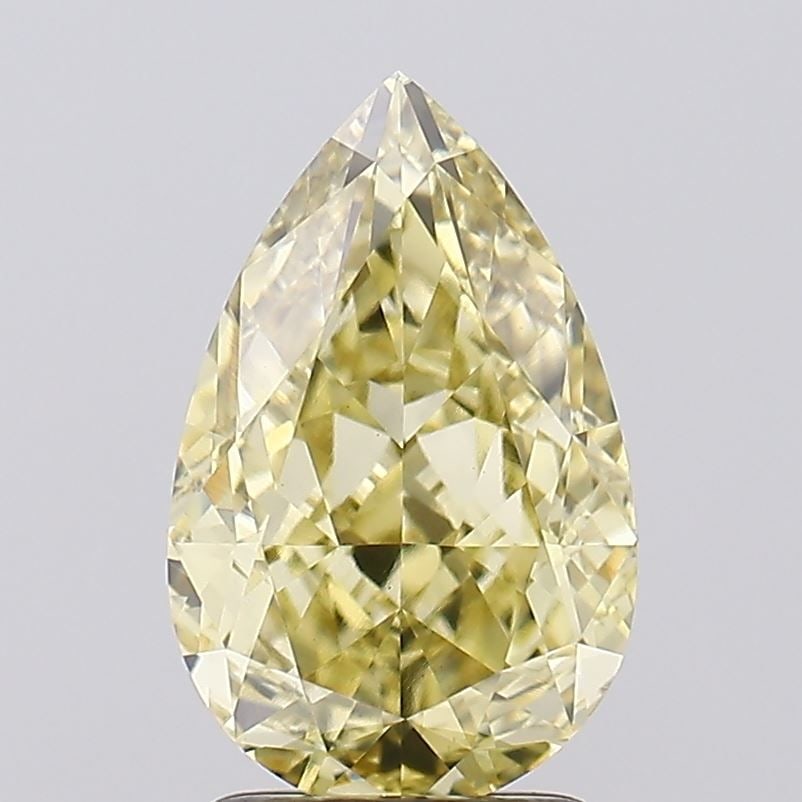 Loose Diamond - PEAR 2.56ct Fancy Yellow VS1: Loose Diamond - PEAR 2.56ct Fancy Yellow VS1 Source: This is a real non-mined Diamond that has been grown in a lab Shape: PEAR Carats: 2.56 Color: Fancy Yellow Certification: IGI Video: