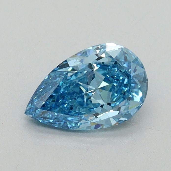 Loose Diamond - PEAR 0.59ct Fancy Vivid Blue VS2: Loose Diamond - PEAR 0.59ct Fancy Vivid Blue VS2 Source: This is a real non-mined Diamond that has been grown in a lab Shape: PEAR Carats: 0.59 Color: Fancy Vivid Blue Certification: IGI Video: