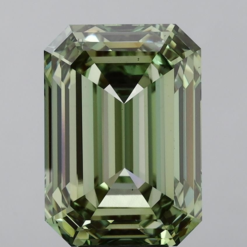 Loose Diamond - EMERALD 10.15ct Fancy Vivid Green VS1: Loose Diamond - EMERALD 10.15ct Fancy Vivid Green VS1 Source: This is a real non-mined Diamond that has been grown in a lab Shape: EMERALD Carats: 10.15 Color: Fancy Vivid Green Certification: IGI Vid